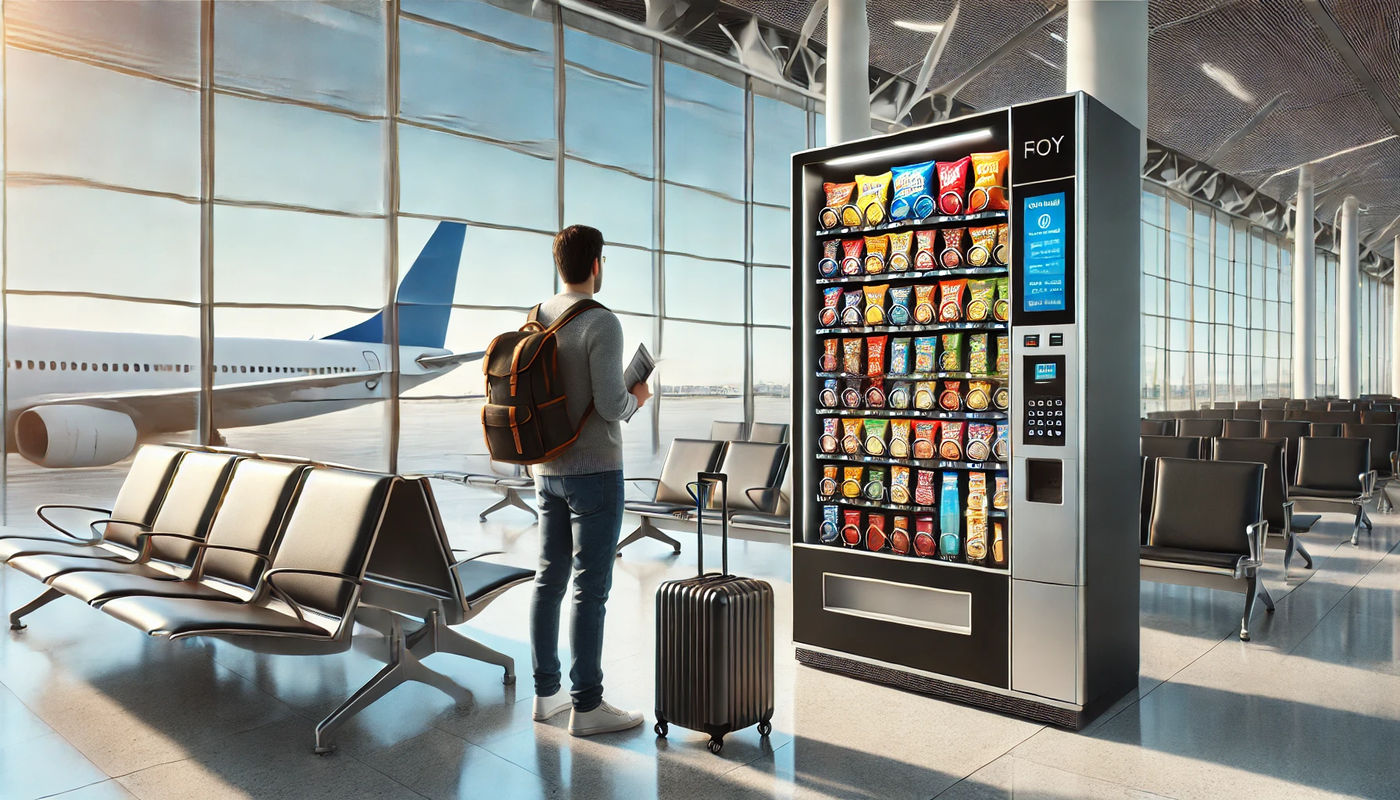 Moderner Snackautomat von Gussimo – zuverlässiger Verkaufsautomat für Snacks und Getränke mit kontaktlosen Zahlungsmöglichkeiten.