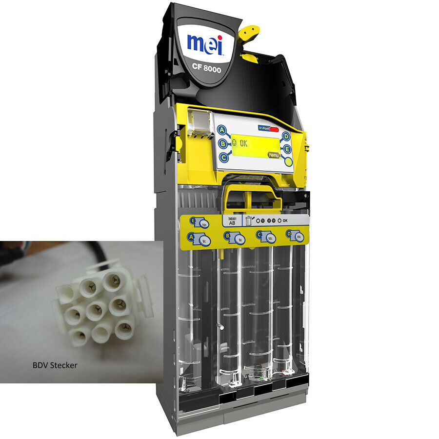 Der in Ihrem Vendingautomaten installierte CF7000 enthält die neuesten technologischen Entwicklungen für automatische Zahlungssysteme. Das Gerät bietet ein hohes Sicherheitsniveau und einen hohen Zuverlässigkeitsgrad, die beide als Kennzeichen der Produkte von MEI bekannt sind.
Dieses Handbuch für Kundendiensttechniker ergänzt unser Produkttraining und gibt Ihnen die Informationen an die Hand, die Sie zum Support des alltäglichen Gebrauchs Ihres CF7000 benötigen.
Das Handbuch umfasst sechs Kapitel: